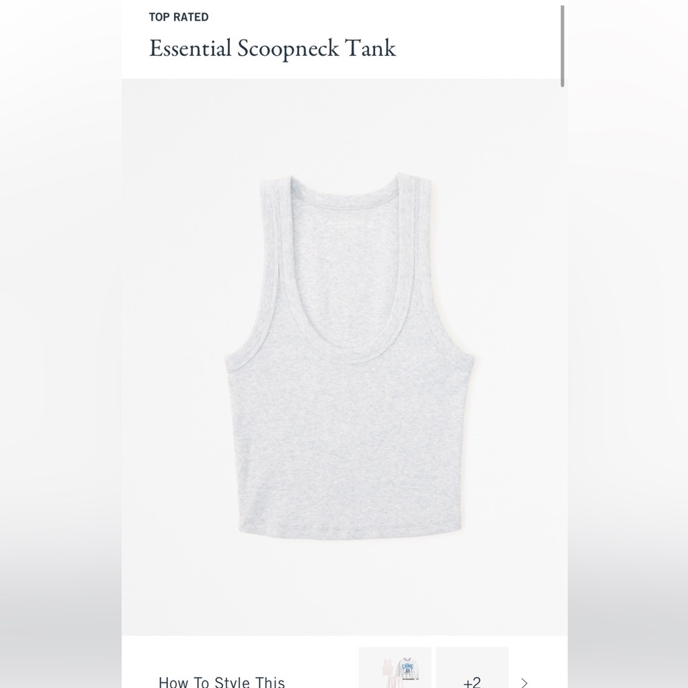 LIKE NEW Abercrombie & Fitch essential scoop neck tank